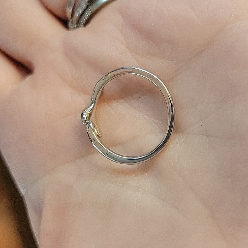 GREEN LEAF TWIG ADJUSTABLE STAINLESS STEEL RING - Picture 7 of 7